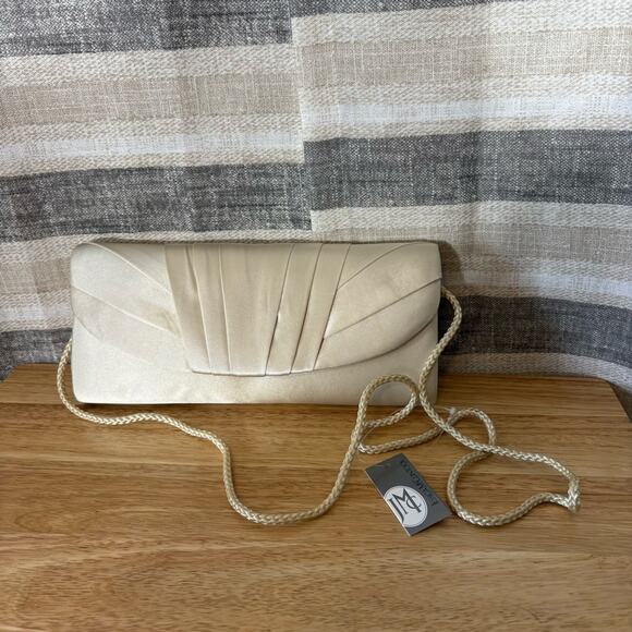 Jessica McClintock Champagne Clutch - Picture 1 of 5